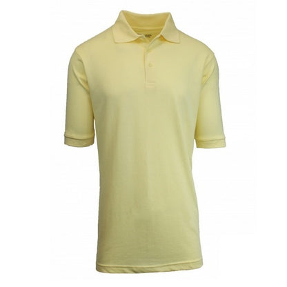 36 Pack Men's Short Sleeve Pique Polo Shirts - Black